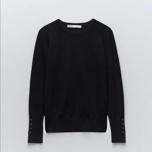 Zara Basic Knit Black Sweater